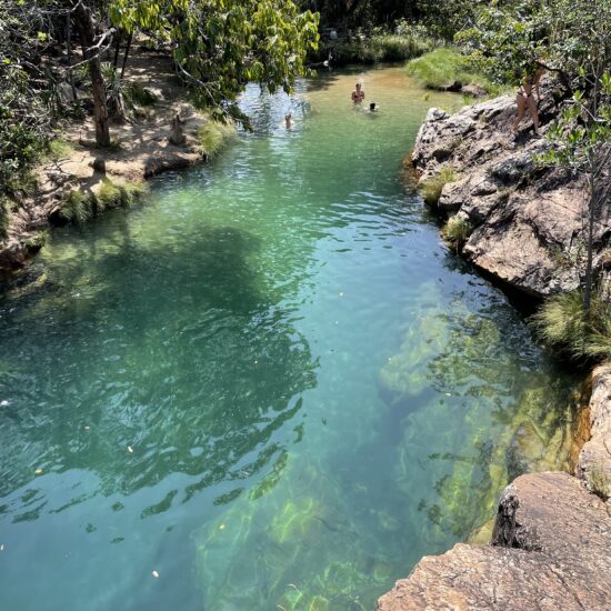 Waterfall and natural pools at Chapada dos Veadeiros